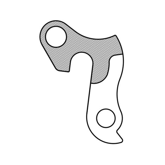 derailleurhanger GH-255 Bulls 60 mm zilver