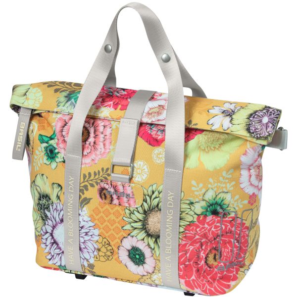 Afbeelding laden in galerijviewer, Basil Bloom Field MIK fietshandtas - Geel, compact en duurzaam - 8-11L
