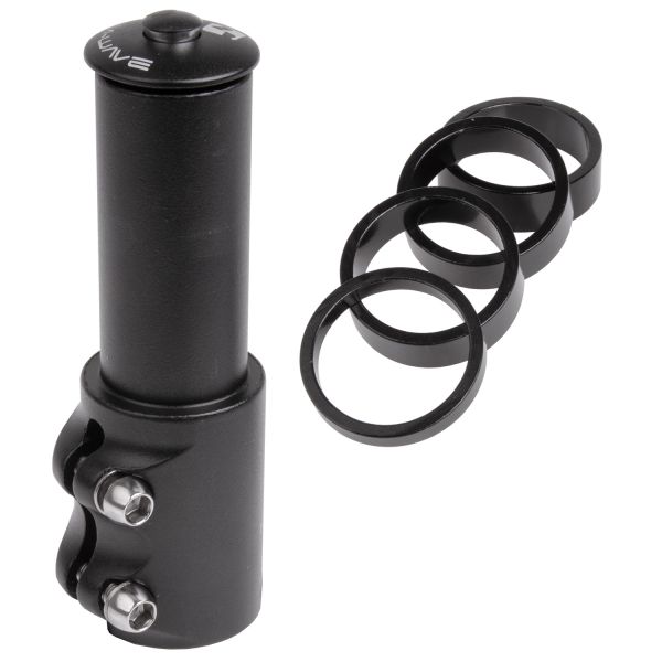 Afbeelding laden in galerijviewer, M-wave ahead-pen verlenger 1-1 8 incl. 4 spacers + ahead plug - zwart

