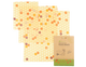 Beewise bijenwasdoek - set van 3 - honinggraat