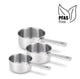 Beka cicla 3-delige steelpannen set - ø 16, 18, 20 cm - gerecycleerd rvs - inox - pfas-vrij - geschikt voor inductie - 3 sauspannen - chroom
