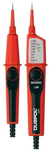 Benning spanning- doorgangstester | 12-1000 v ac dc cat iv 600v cat iii 1000 v | 1 stuk - 050262 - 050262