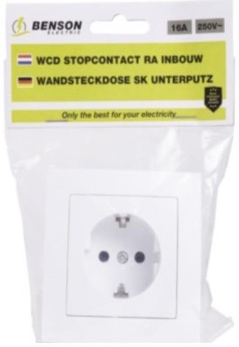Afbeelding laden in galerijviewer, Enzo benson inbouw stopcontact ra wit - 4650010
