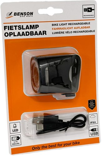 Afbeelding laden in galerijviewer, Enzo benson led fietslamp usb oplaadbaar wit - 5700341
