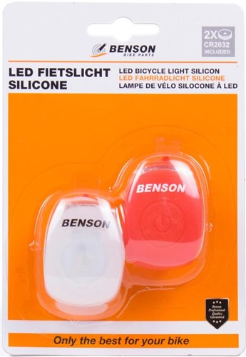 Afbeelding laden in galerijviewer, Enzo benson led fietslampset 2 delig rood wit - 5700337
