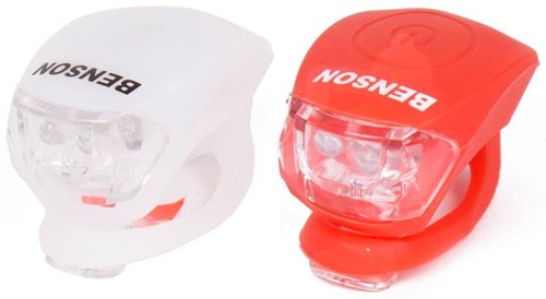 Afbeelding laden in galerijviewer, Enzo benson led fietslampset 2 delig rood wit - 5700337
