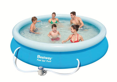 Bestway fastset zwembad 366x76cm + pomp 12volt