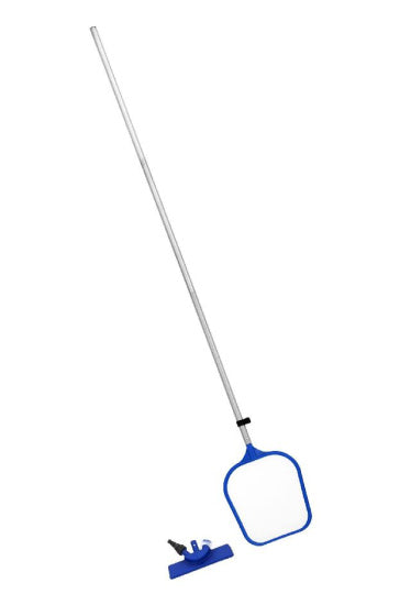 Afbeelding laden in galerijviewer, Bestway Basic Schoonmaakset Inclusief Telescoopsteel Blauw
