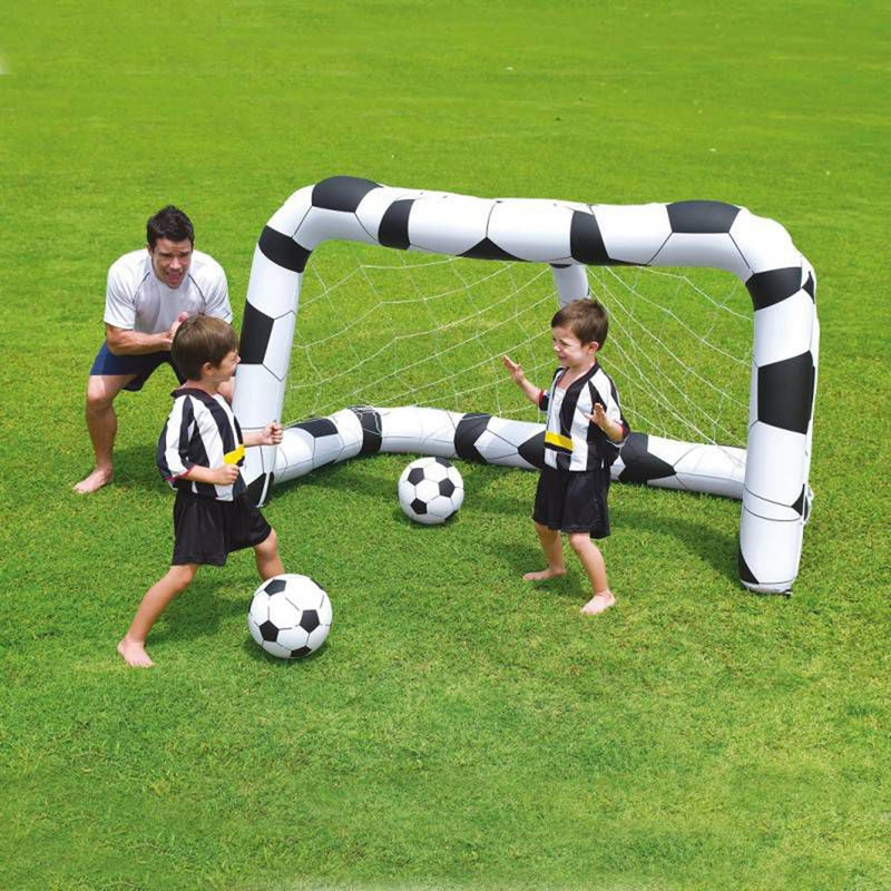 Afbeelding laden in galerijviewer, Bestway opblaasbaar voetbaldoel 213x117x125cm incl. 2 ballen
