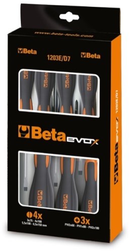 Afbeelding laden in galerijviewer, Schroevendraaierset Beta Tools Evox 1203E D8P - 8 delig
