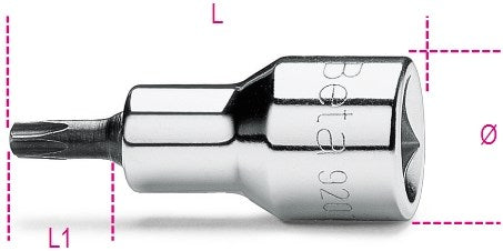 Beta schroevendraaier-doppen voor torx® schroeven 920tx-l 25 - 009200531