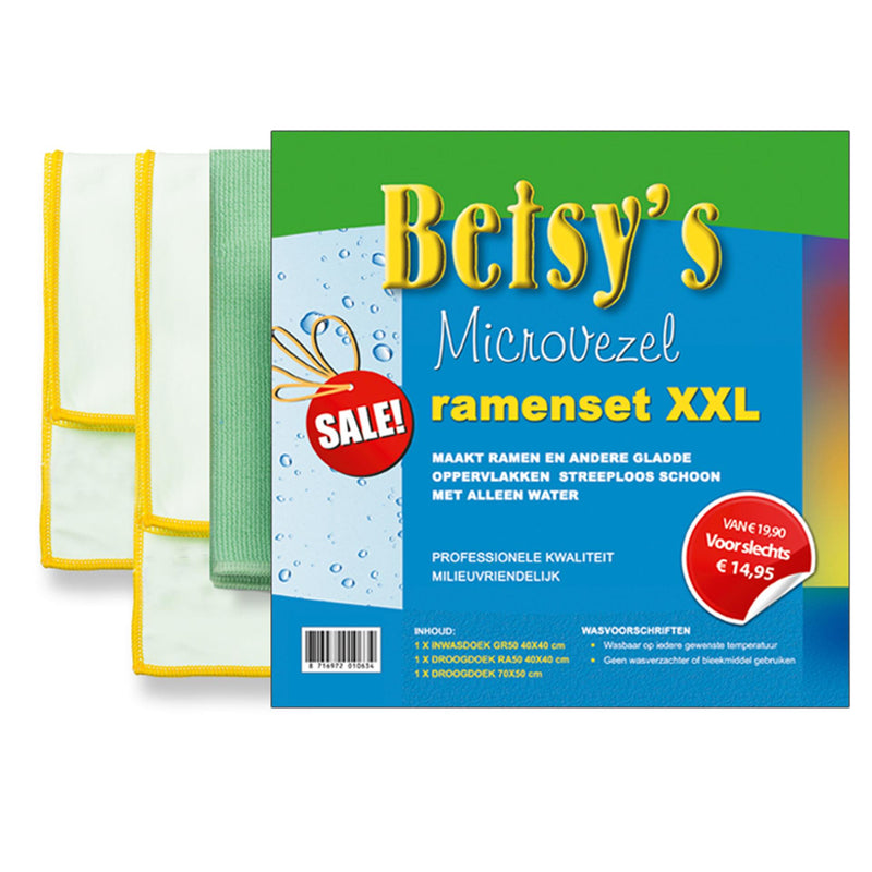 Afbeelding laden in galerijviewer, Betsy's microvezel 3-delige ramenset xxl groen
