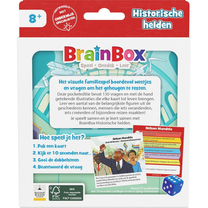 Afbeelding laden in galerijviewer, Brainbox pocket historische helden - weetjesspel

