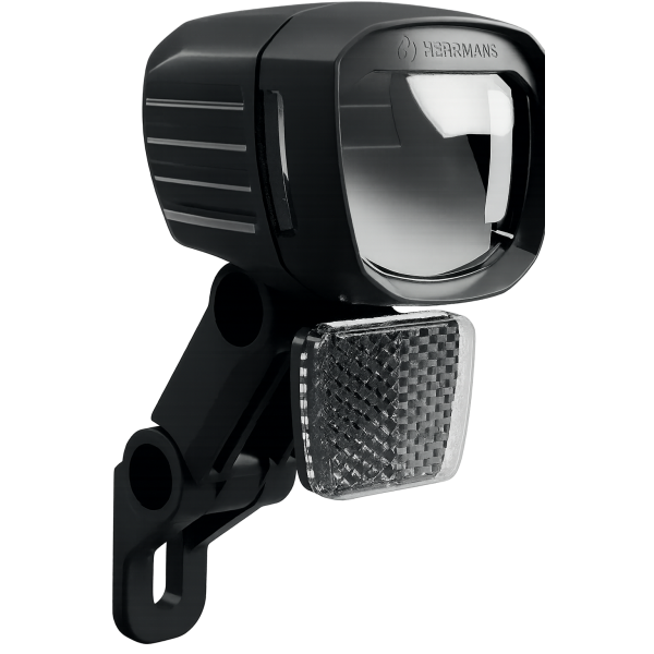 Afbeelding laden in galerijviewer, Herrmans koplamp nordic mr5 dynamo 100 lumen - zwart
