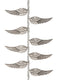 Darice • signed sealed remembered silver single wings 5,0cmx17,7cm