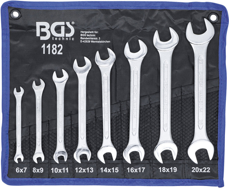 Afbeelding laden in galerijviewer, Bgs technic double open end spanner set 8 pieces
