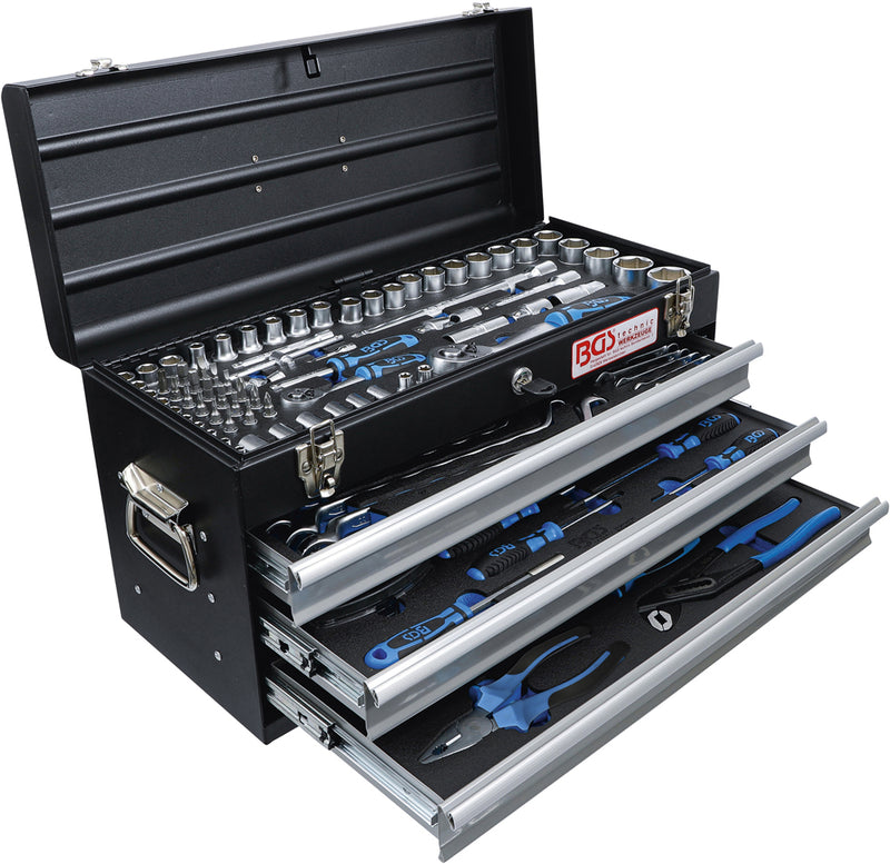 Afbeelding laden in galerijviewer, Bgs technic metal tool case with 143 tools

