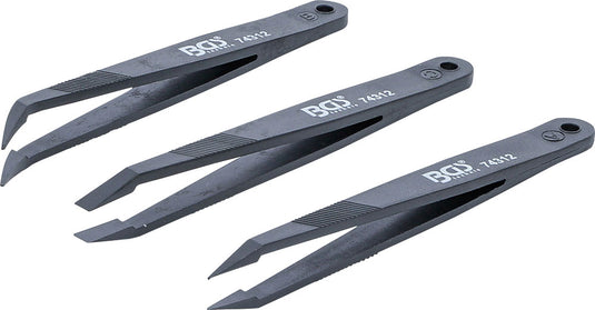 Bgs technic plastic tweezers set 3 pieces