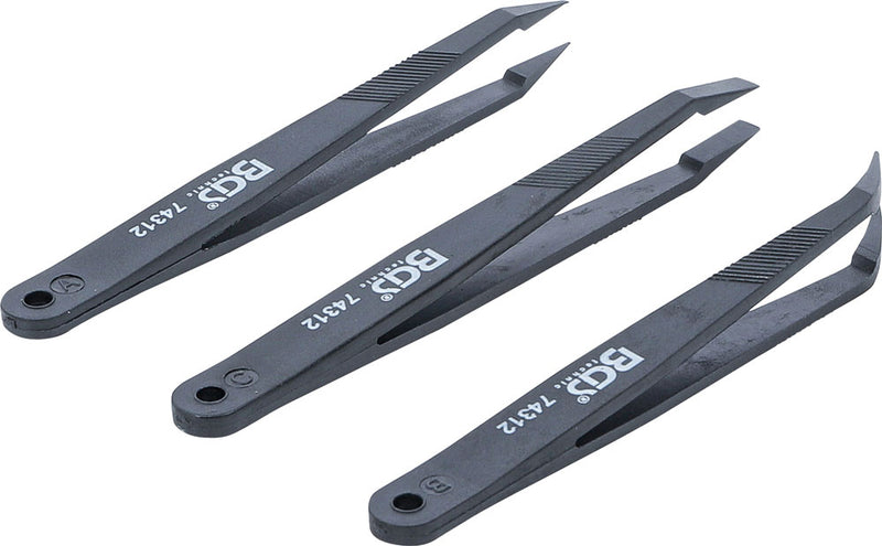 Afbeelding laden in galerijviewer, Bgs technic plastic tweezers set 3 pieces
