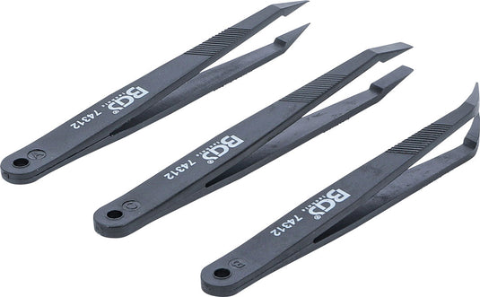Bgs technic plastic tweezers set 3 pieces