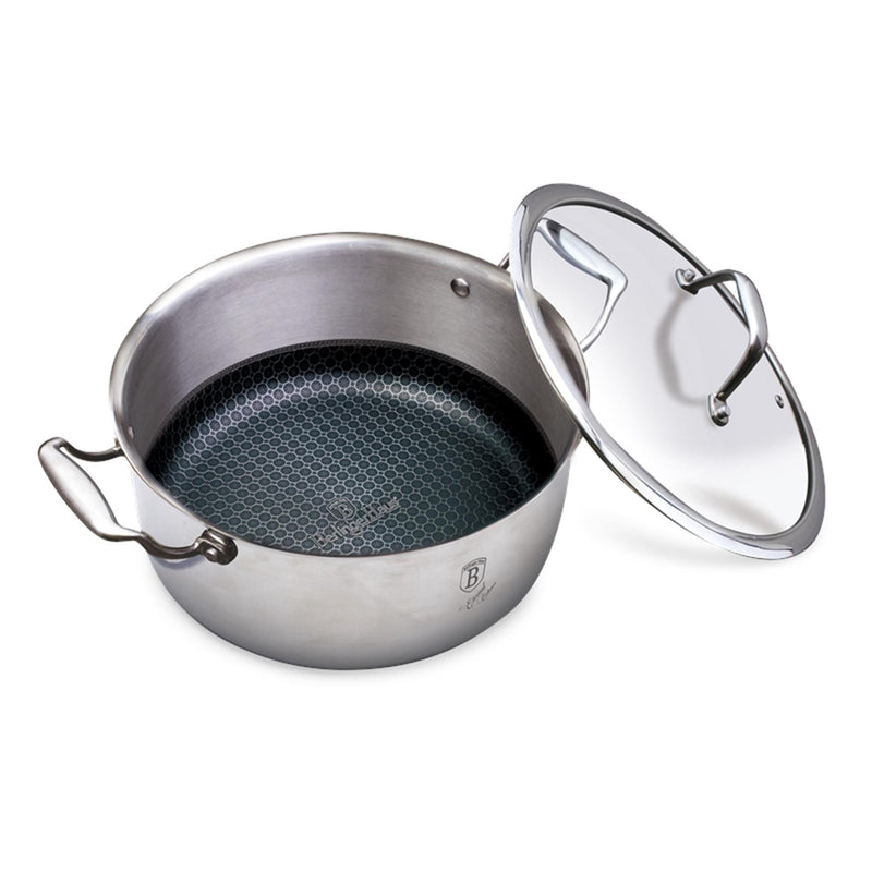 Afbeelding laden in galerijviewer, Berlingerhaus kookpan 20 cm rvs 2,4l eternal collection met eterna coating geschikt voor alle warmetbronnen ook inductie en oven
