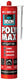 Bison poly max original wit koker 425g, montagelijm, lijmen, monteren en afdichten,unieke smp technologie, oplosmiddelvrij, binnen en buiten, vrijwel alle ondergronden