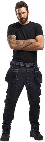 Afbeelding laden in galerijviewer, Blåkläder baggy denim stretch x1900 19991141 | zwart | maat c52 - 7330509493236
