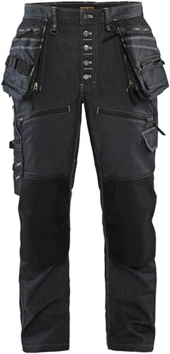 Afbeelding laden in galerijviewer, Blåkläder baggy denim stretch x1900 19991141 | zwart | maat c52 - 7330509493236
