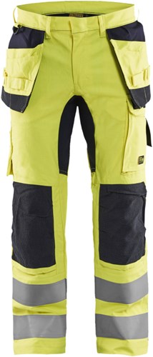 Blåkläder multinorm werkbroek inherent met stretch 15871512 | high vis geel marineblauw | maat 56 - 7330509662489
