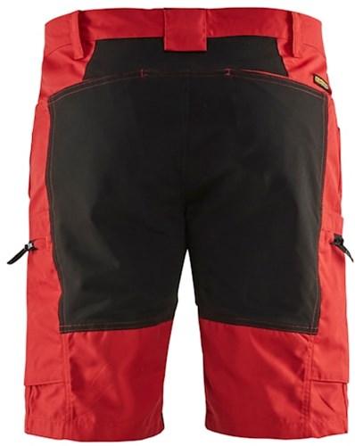 Blåkläder service short stretch 14491845 | rood zwart | maat 60 - 7330509586723