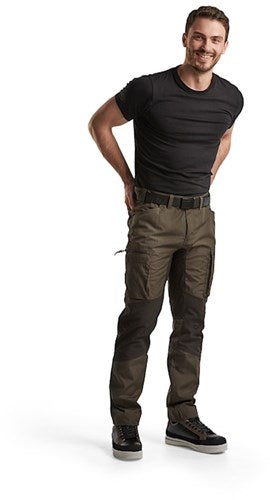 Blåkläder service werkbroek met stretch 14591845 | groen zwart | maat 48 - 7330509645970