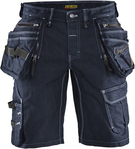 Blåkläder short denim stretch x1900 19921141 | marineblauw zwart | maat 46 - 7330509554364
