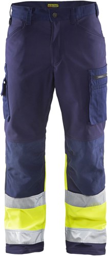 Blåkläder softshell werkbroek high-vis 15622517 | marine high vis geel | maat 64 - 7330509586075