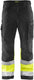 Blåkläder softshell werkbroek high-vis 15622517 | zwart high vis geel | maat 58 - 7330509586242