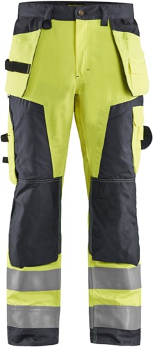Blåkläder werkbroek high-vis 15681811 | high vis geel medium grijs | maat 60 - 7330509676226