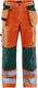 Blåkläder werkbroek high-vis met ventilatie 15651811 | high vis oranje groen | maat 62 - 7330509571682