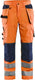 Blåkläder werkbroek high-vis met ventilatie 15651811 | high vis oranje marineblauw | maat 46 - 7330509673218