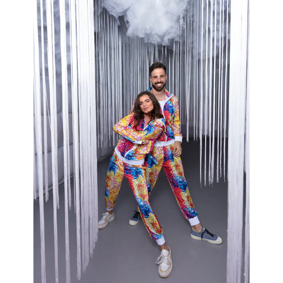 Afbeelding laden in galerijviewer, Boland Disco dude trainingspak heren multicolor maat L

