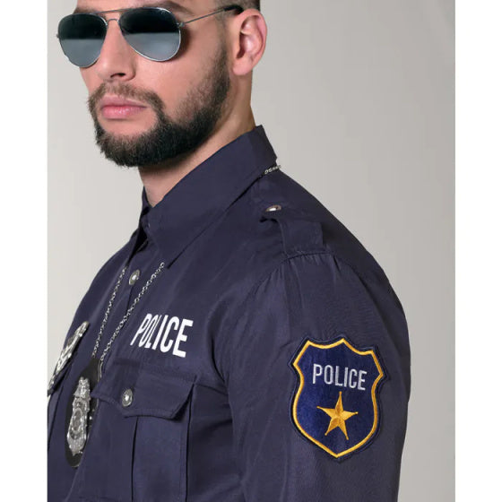 Afbeelding laden in galerijviewer, Boland Politieblouse Polyester Heren Donkerblauw maat 50-52
