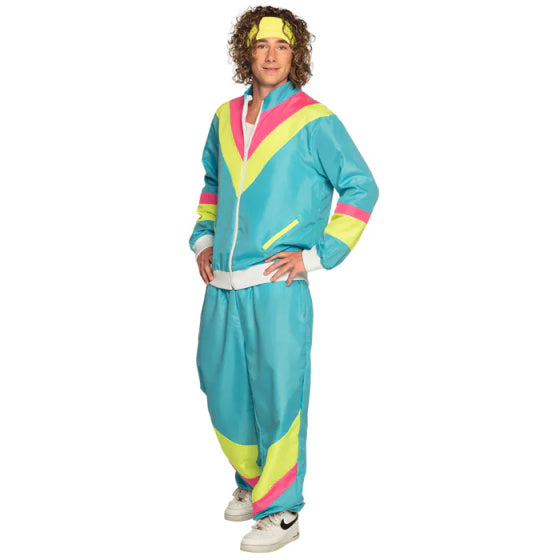 Afbeelding laden in galerijviewer, Boland retro trainingspak heren polyester blauw maat xl
