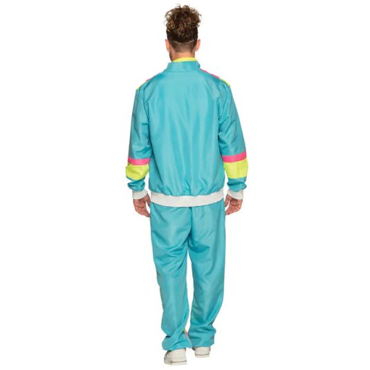 Boland retro trainingspak heren polyester blauw maat xl
