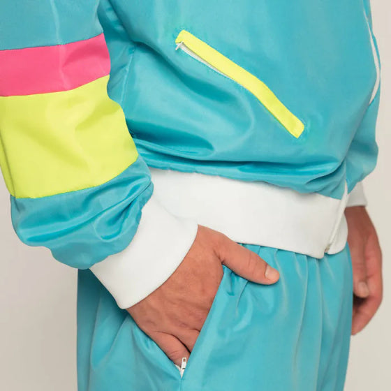 Afbeelding laden in galerijviewer, Boland Retro Trainingspak Heren Polyester Blauw maat XXL
