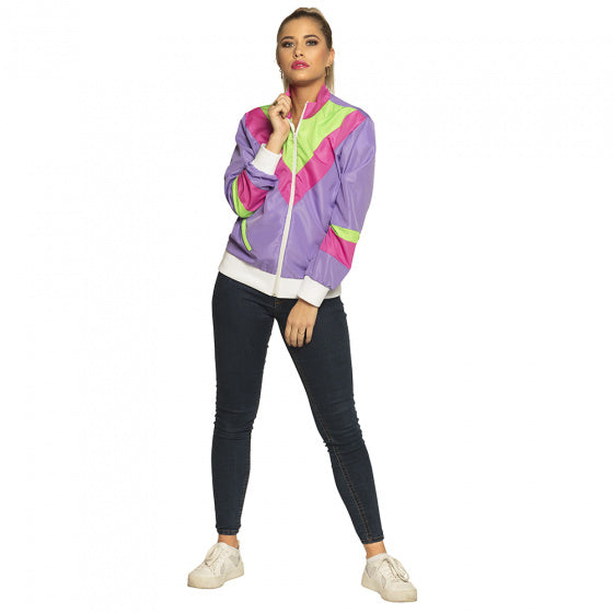 Afbeelding laden in galerijviewer, Boland Trainingsjasje Retro Dames Polyester Maat M
