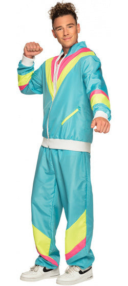 Afbeelding laden in galerijviewer, Boland Retro Trainingspak Heren Polyester Blauw maat M
