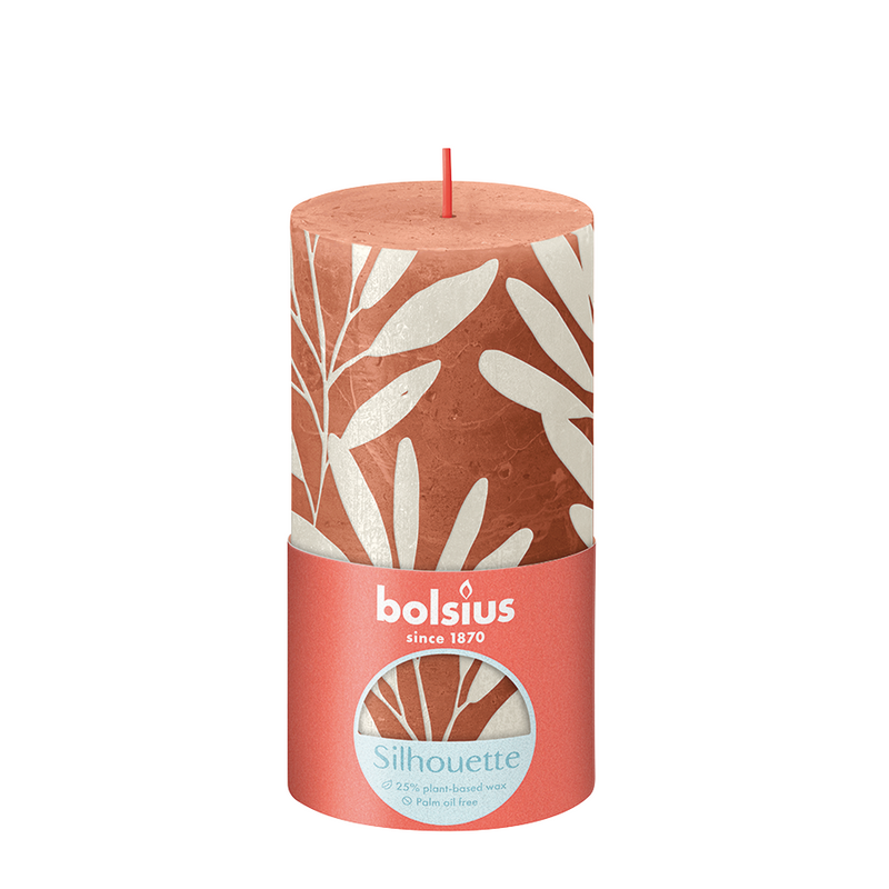 Afbeelding laden in galerijviewer, Ty bolsius rustieke kaars silhouette rus pink 130 68mm
