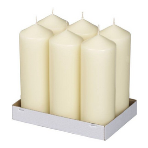 Bolsius stompkaars ivoor ø78×198 mm 96 uur (6 stuks)