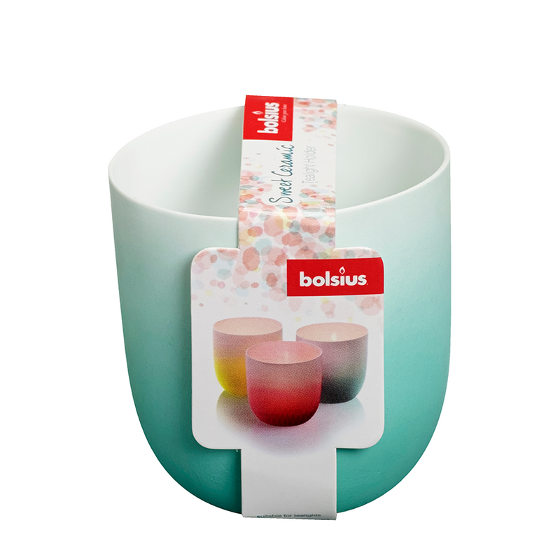 Afbeelding laden in galerijviewer, Bolsius theelichthouder keramiek sweet ocean 75 70mm

