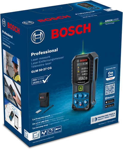 Afbeelding laden in galerijviewer, Bosch blauw bosch professional glm 50-27 cg - laser afstandmeter - 50 meter - inclusief batterijen - handlus - opbergetui

