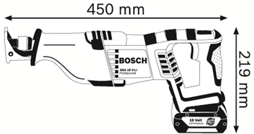 Bosch blauw bosch professional gsa 18 v-li - reciprozaag (zonder accu lader) - inclusief 1x zaagblad s 123 xf - 1x zaagblad s 2345 x