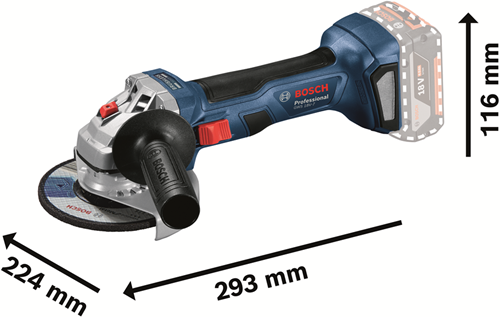 Afbeelding laden in galerijviewer, Bosch blauw gws 18v-7 professional 18v accu haakse slijpmachine solo in l-boxx | zonder accu's en lader - 06019h9002
